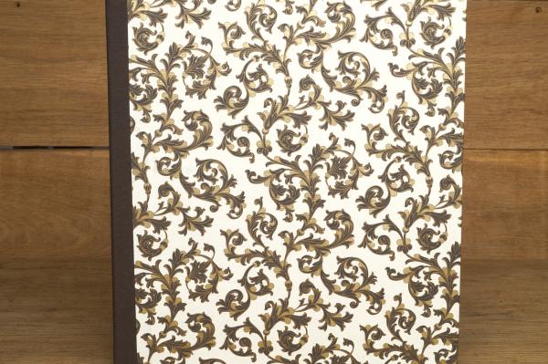 Bedruckter Ordner, edles Design braun-gold